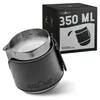 Barista Milchkännchen Edelstahl 350ml mit Lederhülle Produktbild-Vorschau 1