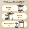 Balconera Couchtisch Rund, 2er Set Nisttisch, Stapelbarer Produktbild-Vorschau 2