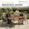 Juskys Akazienholz Gartengarnitur Rhodos - Tisch, 6 Stühle Produktbild-Vorschau 7