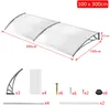 NAIZY stříška na vchodové dveře 300 x 100 cm - průhledná Náhled obrázku produktu 3
