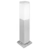 A silver and white bollard light is shown against a white background. Produktbild-Vorschau