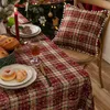 140x140cm Quadratisch Rot Weihnachten Tischdecke Produktbild-Vorschau 5