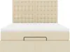 Möbel Ottoman-Bett mit Matratze Creme 140x200 cm Stoff - Produktbild-Vorschau 6