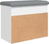 Banc à chaussures blanc 62x32x50 cm bois composite Voir les images du produit 10
