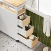 Innenansicht der Schubladen des SoBuy Schranks BZR54-II-WN mit Kosmetikprodukten Produktbild-Vorschau
