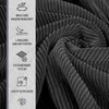 TAPHICEROS Cord Stoff, Dunkel Grau, 100cm x 142cm, Produktbild-Vorschau 2