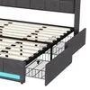 INONEFT Slaapbank 180x200 cm, bed met opbergruimte, 4 Productafbeelding-voorbeeld 14