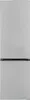 A silver and black refrigerator shown from the front. Produktbild-Vorschau