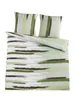 A duvet cover and two pillowcases with a brushstroke pattern. Produktbild-Vorschau