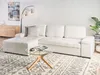 BELIANI 3-Sitzer Sofa Weiß Bouclé Stoffbezug Gesteppt Produktbild-Vorschau 4