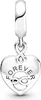 A silver charm in the shape of a heart with an infinity symbol and the word "FOREVER" engraved on it. Podgląd zdjęcia produktu