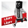 A cartoon Energizer battery character is running, with German text on a red banner. Anteprima dell’immagine prodotto