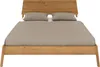 Einzelbett 90x220cm mit Holzkopfteil, Wildeiche massiv Produktbild-Vorschau 3