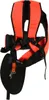 A close-up studio shot of an orange and black harness for a string trimmer or brush cutter. Produktbild-Vorschau