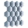 A collection of light blue hexagonal wall panels arranged in a honeycomb pattern against a white background. Anteprima dell’immagine prodotto