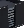 Relaxdays Schiefer Untersetzer 8er Set, Kunstleder-Box, Produktbild-Vorschau 8