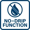 A graphic indicating a 'No-Drip Function' with a droplet symbol crossed out. Produktbild-Vorschau