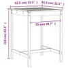 5-tlg. Gartenbar-Set Schwarz Massivholz Kiefer Produktbild-Vorschau 9