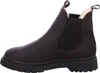 A side view of a brown Chelsea boot with a faux fur lining. Produktbild-Vorschau