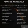 A list of features for an e-reader is presented on a dark, textured background with gold accents. Produktbild-Vorschau