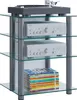 Hifi nábytek Rack Alu Glass Phono Media Rack Bilus Náhled obrázku produktu 1