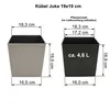 Two planters with dimensions and capacity indicated. Anteprima dell’immagine prodotto