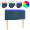 The Living Store LED Kopfteil Dunkelblau 80x5x78/88 cm Samt Produktbild-Vorschau 2