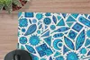 MuchoWow® Schreibtischunterlage Blau - Muster - Federn - Produktbild-Vorschau 2