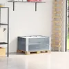 vidaXL Paletten-Aufsatzrahmen 2 Stk. Grau 80x60 cm Produktbild-Vorschau 2