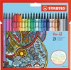 Stylo feutre premium - STABILO Pen 68 - pack de 24 - avec Voir les images du produit 1