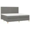 vidaXL Boxspringbett mit Matratze & LED Dunkelgrau 200x200 Produktbild-Vorschau 4