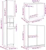 3-tlg. Badmöbel-Set Weiß Holzwerkstoff Produktbild-Vorschau 7
