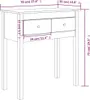 vidaXL Konzolový stolek bílý 70x35x75 cm Masivní borovicové Náhled obrázku produktu 7