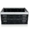 A black and gray folding storage box is shown against a white background. Produktbild-Vorschau