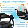 WALCORA 2 in 1 Rollstuhl Rollator Faltbar und Leicht mit Produktbild-Vorschau 9