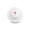 A white, square-shaped tracking device with rounded corners is shown against a white background. The device has a circular emblem in the center with a red 'V' symbol and three black dots below it. The words 'MY FINDER' are written in a curve around the bot Podgląd zdjęcia produktu