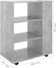 vidaXL Armoire à roulettes gris béton 60x35x75 cm Bois Voir les images du produit 8