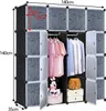 TWOLIIN DIY Système d'étagères Armoire à vêtements en Voir les images du produit 2