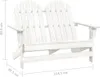 vidaXL 2-Sitzer Adirondack-Gartenbank Massivholz Tanne Weiß Produktbild-Vorschau 5
