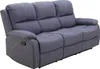 Sofa 3-Sitzer - Graublau - Mikrofaser - mit Relaxfunktion Produktbild-Vorschau 1