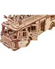 A wooden model of a fire truck is shown from a diagonal angle. Produktbild-Vorschau