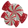 Clayre & Eef ontbijtborden, 22x14x2 cm, rood en wit, Productafbeelding-voorbeeld 2