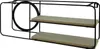 Wandregal mit Spiegel schwarz Metall 50 cm x 10 cm x 20 cm Produktbild-Vorschau 4
