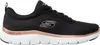 Skechers Flex Appeal 4.0 sportlicher Schnürer Schwarz Produktbild-Vorschau 3