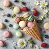Küchenrückwand Spritzschutz Glas mit Motiv Macarons im Produktbild-Vorschau 3