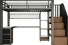 okwish Hochbett 140×200 mit Schreibtisch und Produktbild-Vorschau 7