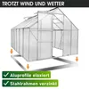 BRAST Gewächshaus Aluminium mit Fundament | 380x250x205cm | Produktbild-Vorschau 2