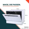 homeX GST6AD-W Tischgeschirrspüler, Mini Geschirrspüler - 6 Produktbild-Vorschau 4