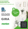 A product image showing a thermostat and other electrical components, with brand logos and marketing text. Anteprima dell’immagine prodotto