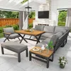 Set di mobili da giardino Merax con design a X e struttura Anteprima dell’immagine prodotto 2